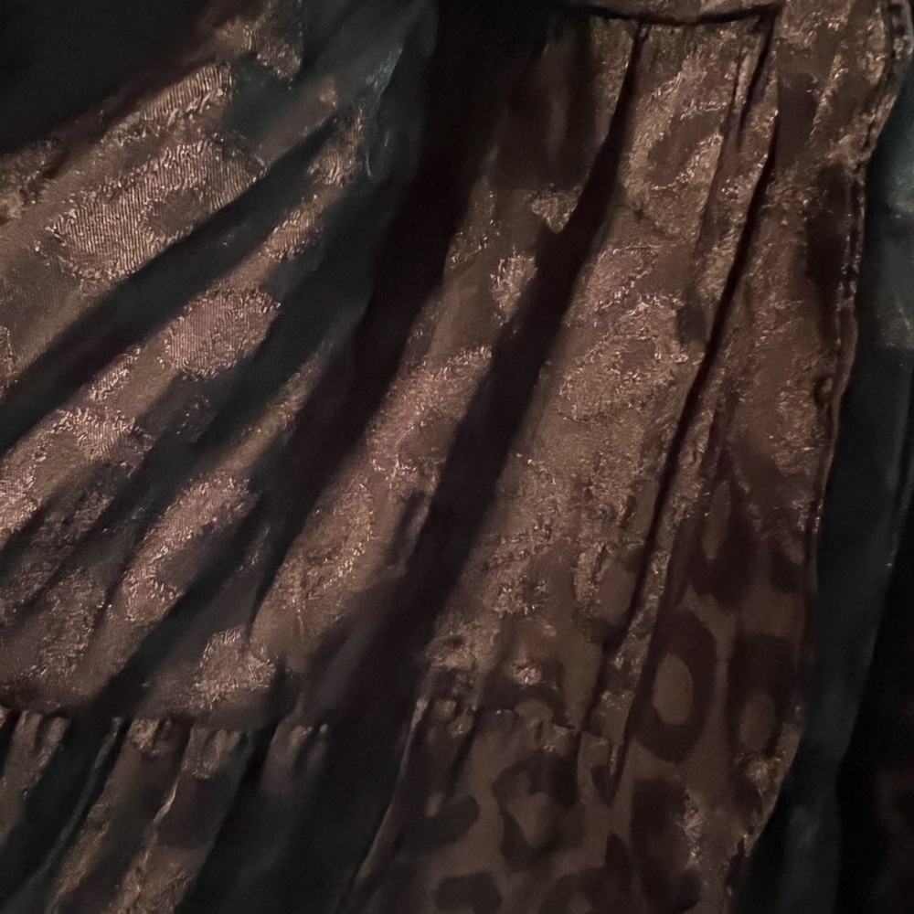 Black Leopard Print Ruffled Dress - Picture 5 of 10